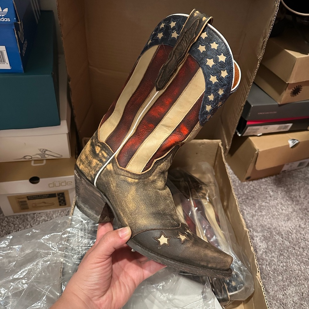 Dan Post Tan Stars and Stripes Boots